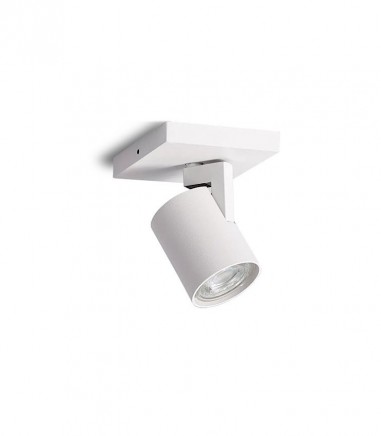 Foco superficie negro GU10 orientable base cuadrada MX6204 - Ineslam