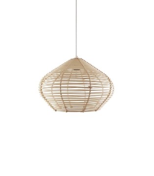 Lámpara techo madera colgante Lirio Ø43 - Ineslam