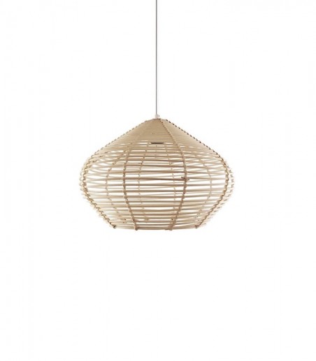 Lámpara techo madera colgante Lirio Ø43 - Ineslam