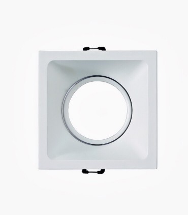 Aro Cuadrado Empotrable COMFORT GU10 Blanco Mate Mantra