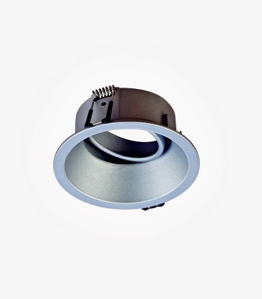 Aro Redondo Empotrable COMFORT GU10 orientable Plata Mate Mantra