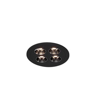 Foco empotrado LED Invisible circular negro 9W - ACB