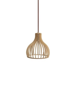 Lámpara colgante de techo de madera Olmo Ø22 - Ineslam