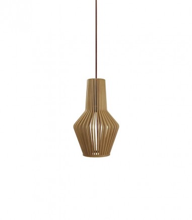 Lámpara colgante de techo de madera natural Mina Ø20 - Ineslam
