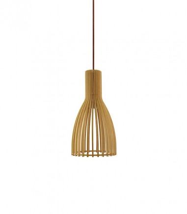 Lámpara colgante de techo de madera Casiopea Ø20 - Ineslam