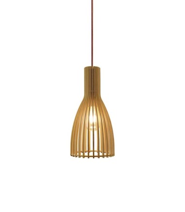 Lámpara colgante de techo de madera Casiopea Ø20 - Ineslam