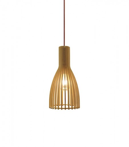 Lámpara colgante de techo de madera Casiopea Ø20 - Ineslam