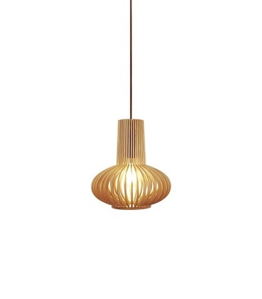 Lámpara de techo madera colgante Miriam Ø26 - Ineslam