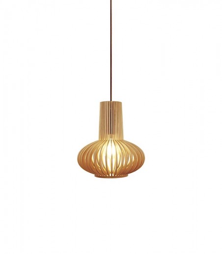 Lámpara de techo madera colgante Miriam Ø26 - Ineslam