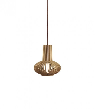 Lámpara de techo madera colgante Miriam Ø26 - Ineslam