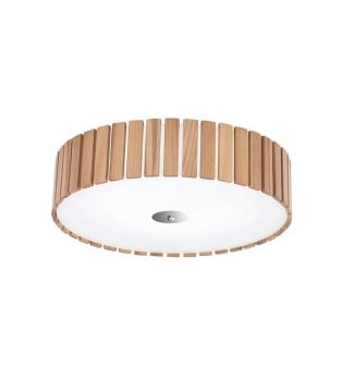 Plafón de techo pantalla madera Rea Ø60 - Ineslam