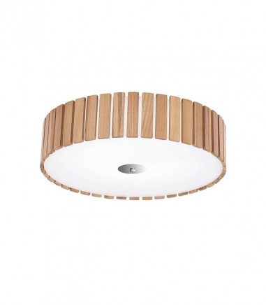 Plafón de techo pantalla madera Rea Ø60 - Ineslam