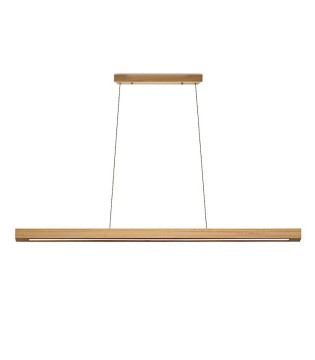 Lámpara techo comedor lineal LED madera MD2431-NAT - Ineslam