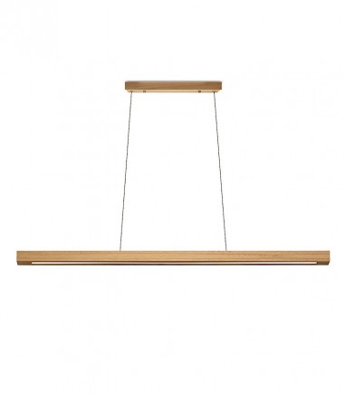 Lámpara techo comedor lineal LED madera MD2431-NAT - Ineslam