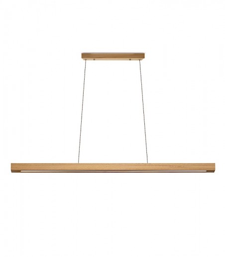 Lámpara techo comedor lineal LED madera MD2431-NAT - Ineslam