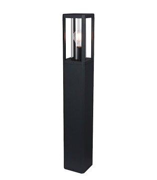 Baliza bolardo exterior Nevada negro E27 IP65 8901 - Mantra