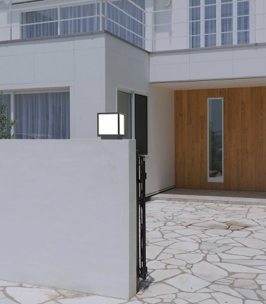 Sobremuro exterior UTAH GRIS OSCURO 8928 IP65 E27 - Mantra