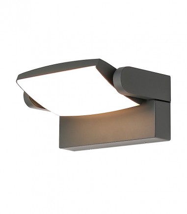 Aplique exterior luz frontal Hood GRIS OSCURO 8896 12W IP65 - Mantra