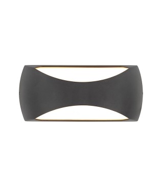Aplique exterior curvo Butan gris oscuro 8903 12W - Mantra
