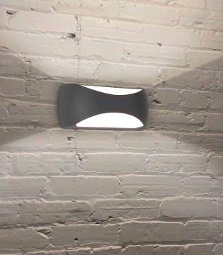 Aplique exterior curvo Butan gris oscuro 8903 12W - Mantra 2