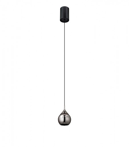 Lámpara colgante LED Drop negro perla 7W Ø10 - Mantra
