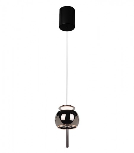 Lámpara de techo colgante led con sube y baja Roller I negro/cromo 8412 12W - Mantra