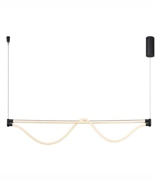 Lámpara de techo lineal LED moderna Fugaz NEGRO 8951 38W - Mantra