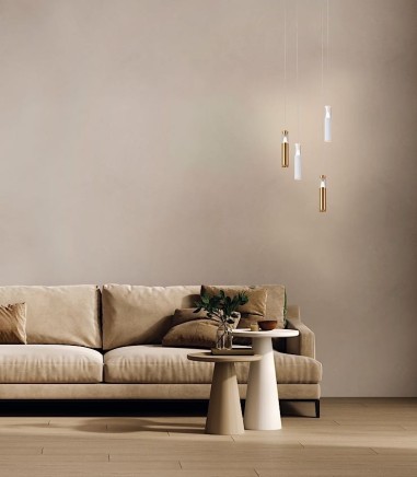 Lámpara colgante de techo cilíndrica Spark LED 7W - Mantra