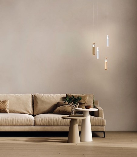 Lámpara colgante de techo cilíndrica Spark LED 7W - Mantra
