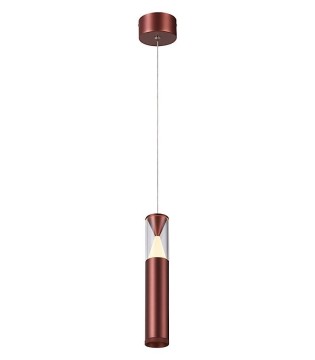 Lámpara colgante de techo cilíndrica Spark ORO ROSA 8968 LED 7W - Mantra