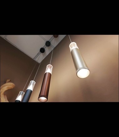 Lámpara colgante de techo cilíndrica Spark LED 7W - Mantra