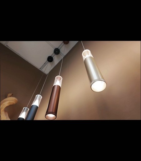 Lámpara colgante de techo cilíndrica Spark LED 7W - Mantra