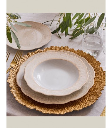 Vajilla porcelana Cappettata Diana 18 piezas - Tognana