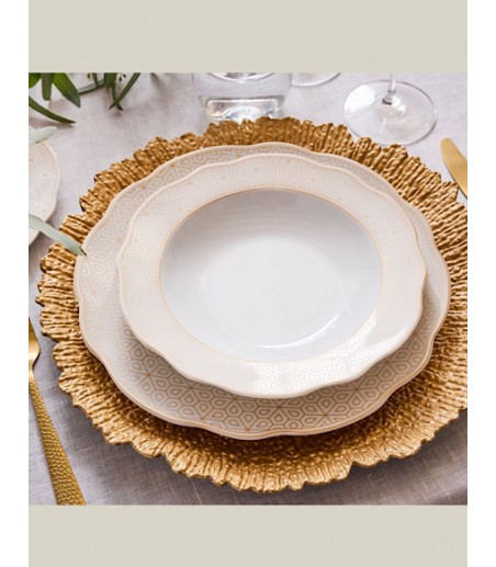 Vajilla porcelana Cappettata Diana 18 piezas - Tognana