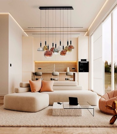 Lámpara de techo LED colgante Charlize II 9L - Schuller
