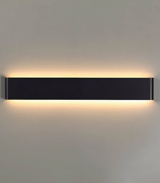 Aplique pared plano Egeo negro14W 8906 - Mantra