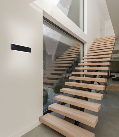 Aplique pared plano Egeo negro14W  - Mantra