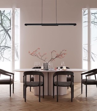 Lámpara colgante LED Lineal negro 24W táctil - Mantra 2