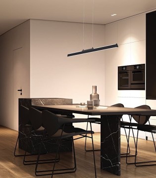 Lámpara colgante Lineal LED 36W Mantra negro 8957 - Mantra 2