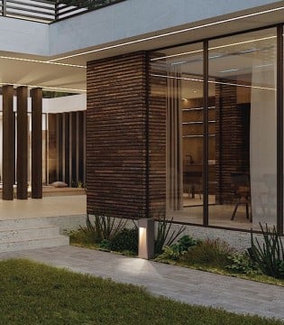 Baliza jardín cemento gris Perseo IP65 - ACB 2