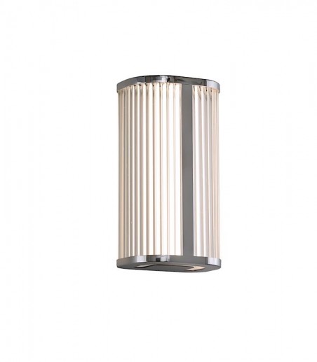 Aplique de pared elegante Diva cromo 30 cm LED cristal IP44 CCT - ACB