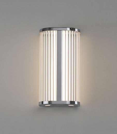 Aplique de pared elegante Diva cromo 30 cm LED cristal IP44 CCT - ACB