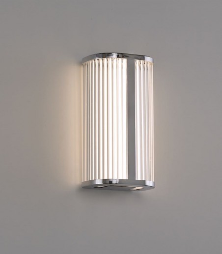 Aplique de pared elegante Diva cromo 30 cm LED cristal IP44 CCT - ACB
