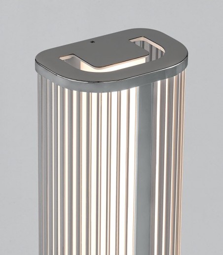 detalle Aplique de pared elegante Diva cromo 30 cm LED cristal IP44 CCT - ACB