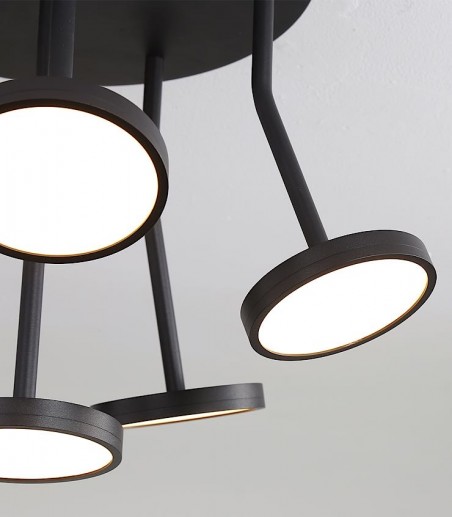 Detalle Plafón de techo negro Corvus LED 42W - ACB