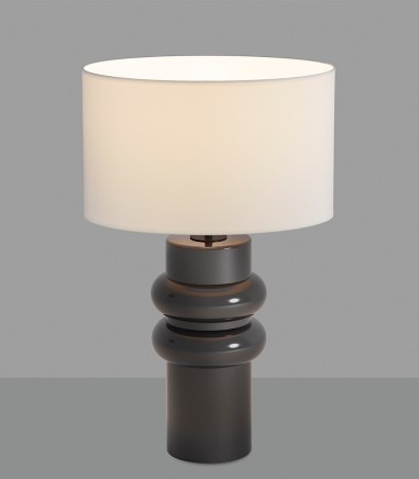 Lámpara de mesa de cerámicaAlmeria sobremesa 8213 Negro Brillo