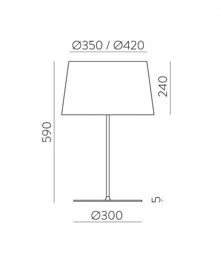Lámpara de mesa Stilo blanco con pantalla 62 cm - ACB