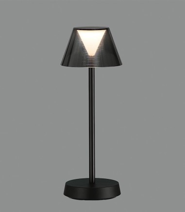 Lámpara de mesa sin cables Asahi negro recargable - ACB