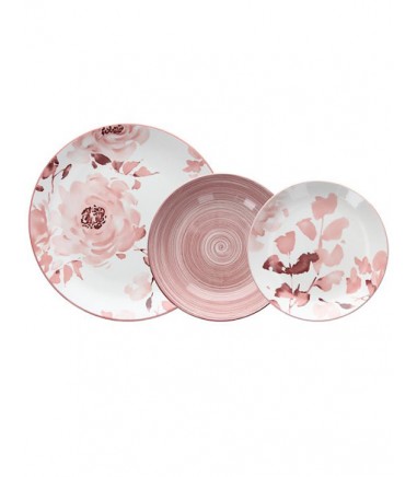 Vajilla completa de porcelana Madison Roselyn 6 servicios - Tognana