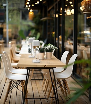 Lámpara de mesa terraza Stroll blanco recargable IP65 - ACB